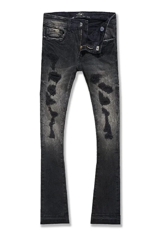 Vintage Men's JeansKids Stacked Rockport Denim (Nature Black)