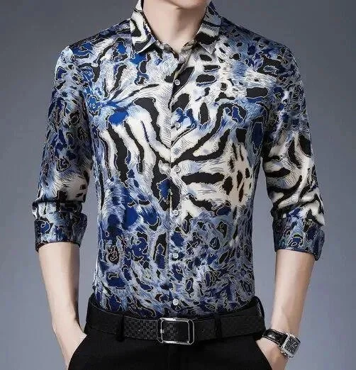 Men's Iron-Free Shirts for Wrinkle-Resistant WearHendrix Leopard Print Shirt For Men