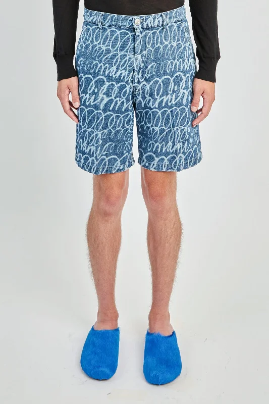 Men's Patterned Pants with Camouflage PrintsMarni All Over Scribble Shorts
