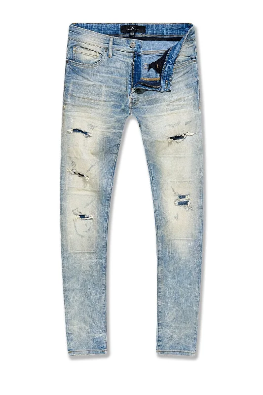 Hipster Skinny Men's JeansBig Men's Sean Dimensional Denim (Iced Lager)
