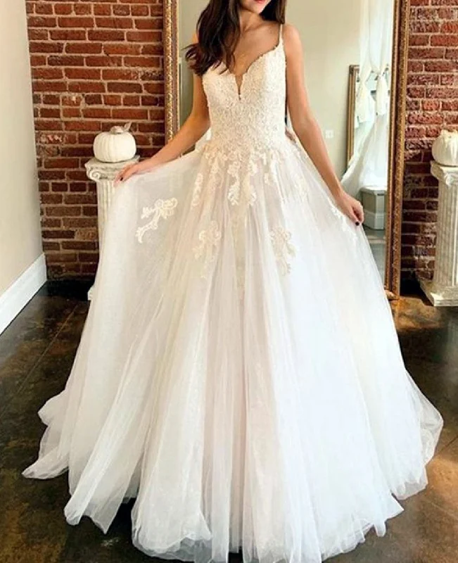 women's ethical fashion dressesWomen A-Line Appliques Wedding Dresses Sleeveless V-Neck Bridal Gowns YWD222 women's ethical fashion dressesWomen A-Line Appliques Wedding Dresses Sleeveless V-Neck Bridal Gowns YWD222
