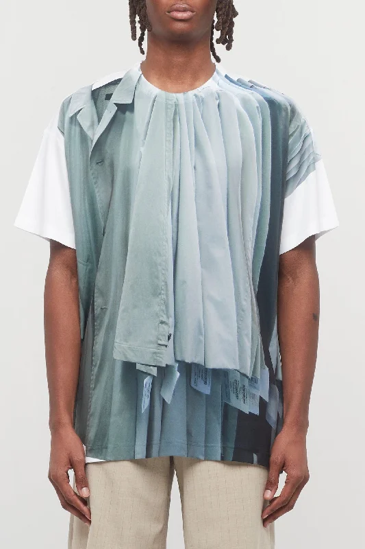 Men's Bike Shorts for CyclingComme Des Garçons Homme Plus Tromp-L'œil T-Shirt in Grey Men's Bike Shorts for CyclingComme Des Garçons Homme Plus Tromp-L'œil T-Shirt in Grey