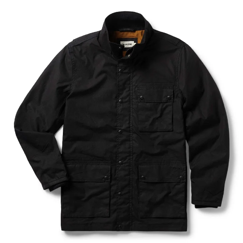 Men's Coats with Snap ButtonsThe Clutch Jacket in Coal EverWax