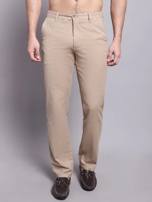 Men's Pants with Flat-Front DesignsMen's Casual Flat front Khaki  Trousers