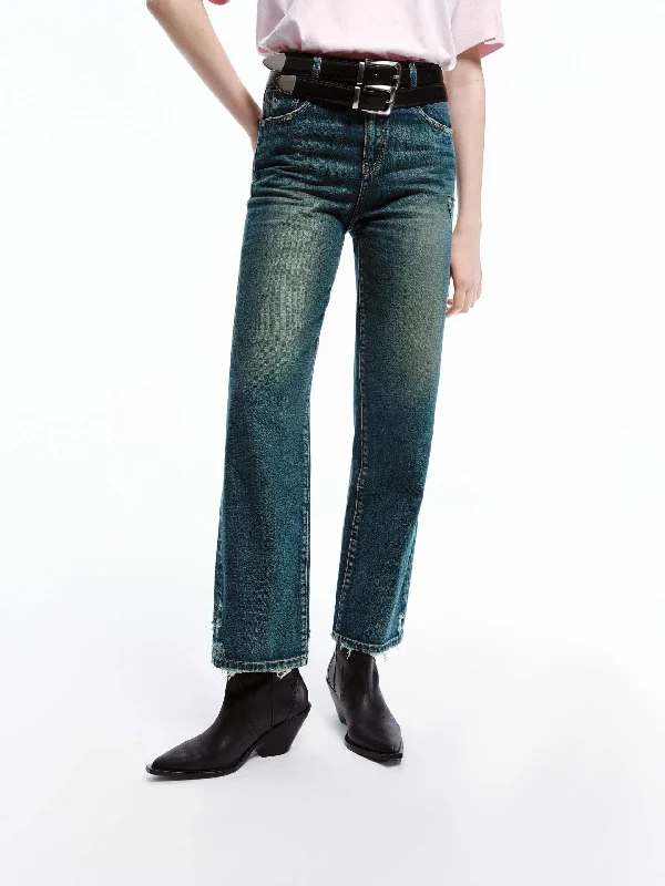 Men's Jeans for a Night OutFrayed Detail Straight Jeans