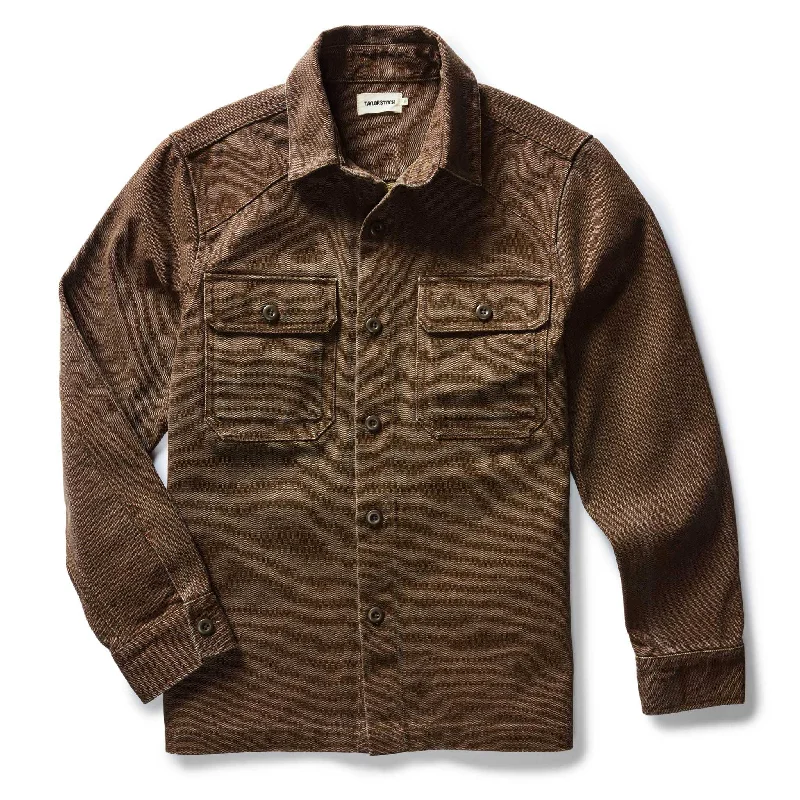 Men's Big and Tall Shirts for Added ComfortThe Shop Shirt in Aged Penny Chipped Canvas Men's Big and Tall Shirts for Added ComfortThe Shop Shirt in Aged Penny Chipped Canvas