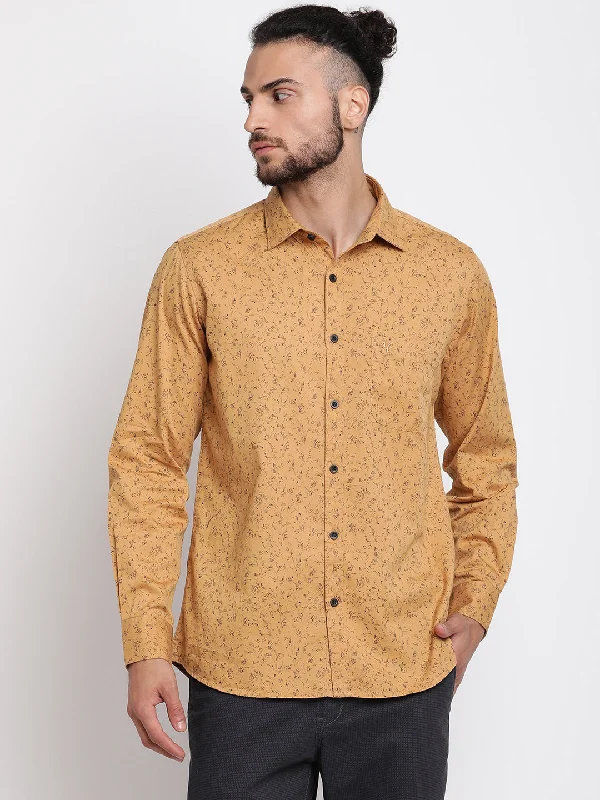 Men's Bamboo Fiber Shirts for Softness and BreathabilityMen's Mustard Casual Abstract Print Full Sleeve Shirt Men's Bamboo Fiber Shirts for Softness and BreathabilityMen's Mustard Casual Abstract Print Full Sleeve Shirt