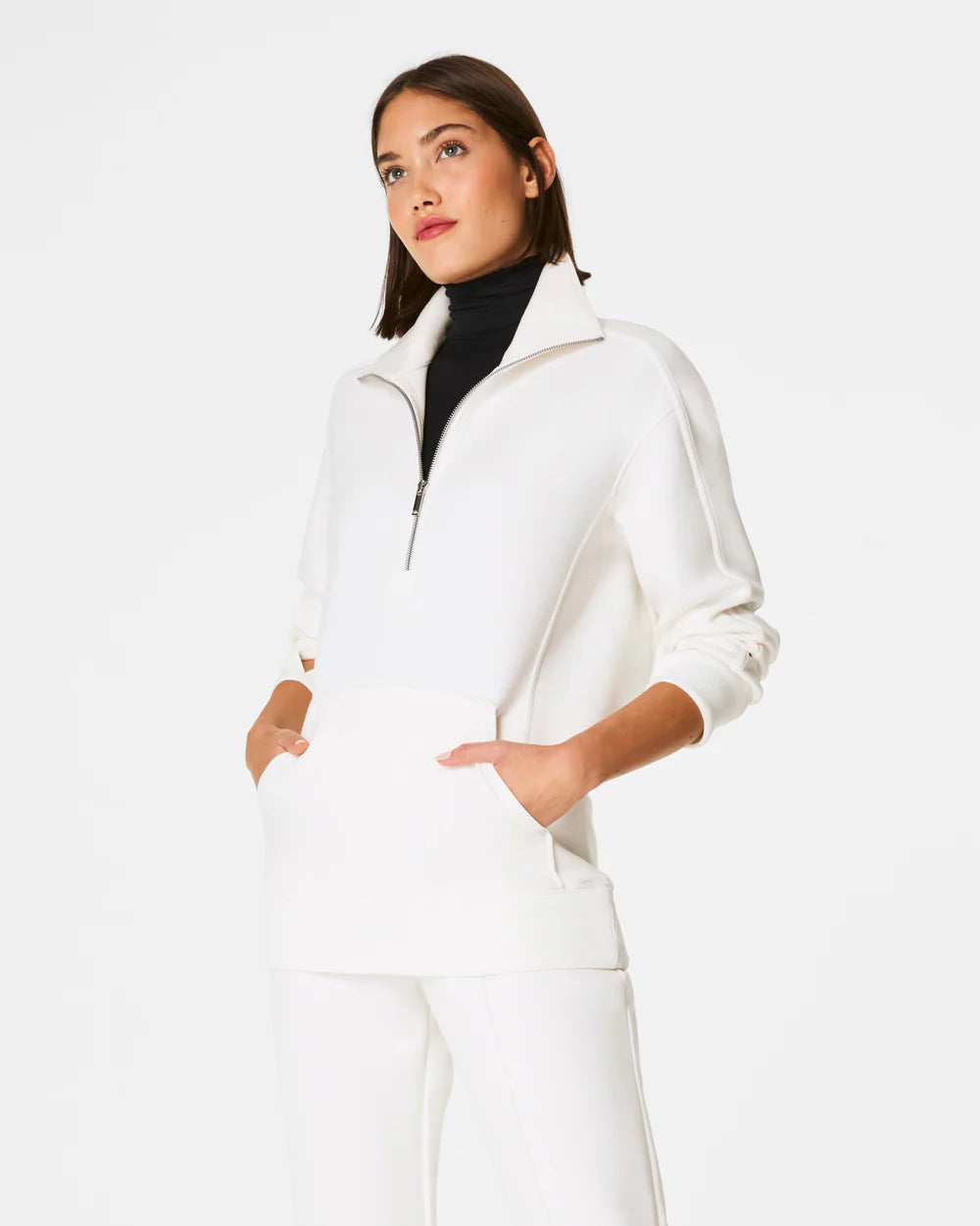 Men's Coats for Short MenAirEssentials Luxe Half Zip Tunic - Powder