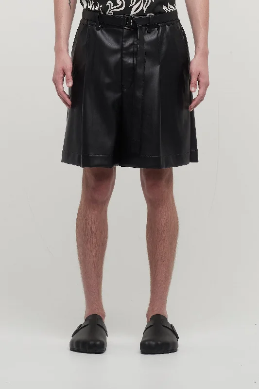 Men's Sweatpants for LoungingSacai Faux Leather Shorts