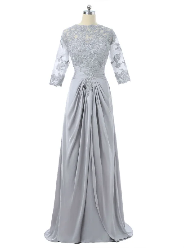 Party DressA-line Satin Lace With Jacket Mother Of The Bride Dresses
