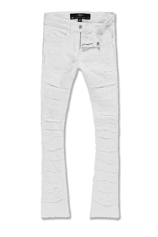 Inexpensive Rip and Tear Men's JeansKids Stacked Ripple Effect Denim (White)