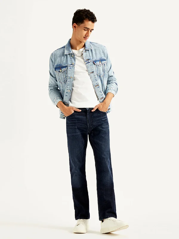 Men's Jeans with Functional PocketsMen's 513 Slim Straight Fit Dark Blue Jeans