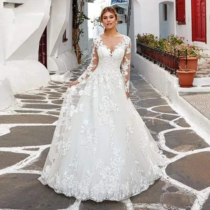 women's neon dressesRoycebridal Lace  Spaghetti  Sleevesless Wedding Dresses