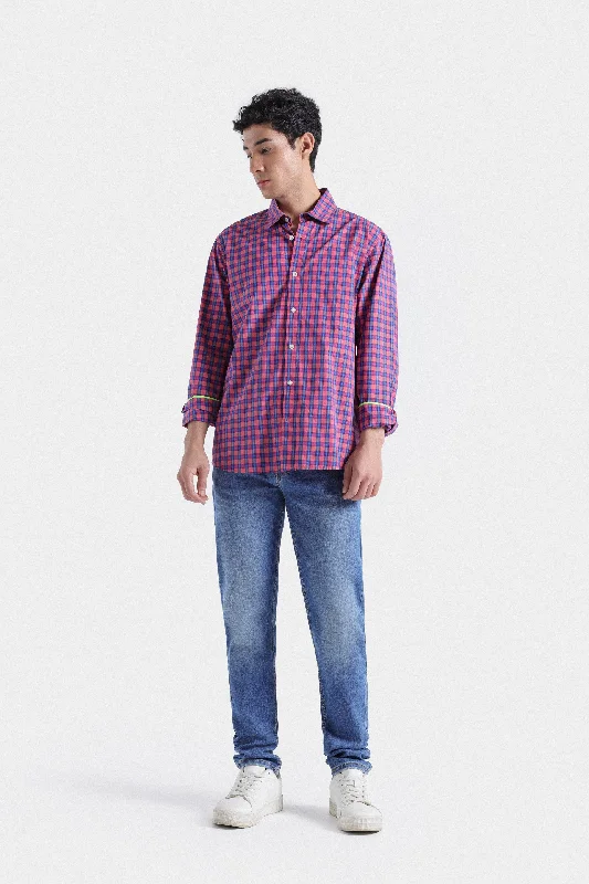 Men's Layering Shirts for Seasonal TransitionsYarn Dyed Checkered Shirt