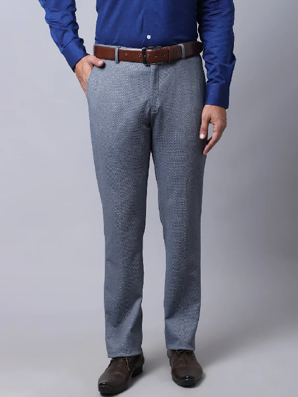 Men's Corduroy Pants for FallMen's Slim fit Flat front Light Grey  Trousers