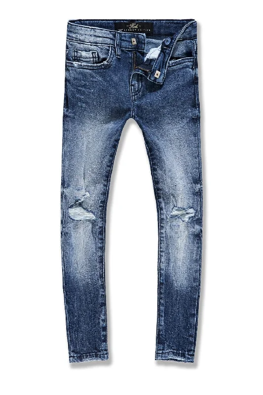 Men's Jeans with Elastic WaistbandsKids Asbury Denim (Deep Blue)