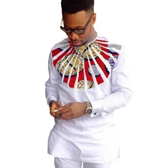 Men's Solid-Colored Shirts for VersatilitySinivan African Shirts For Men