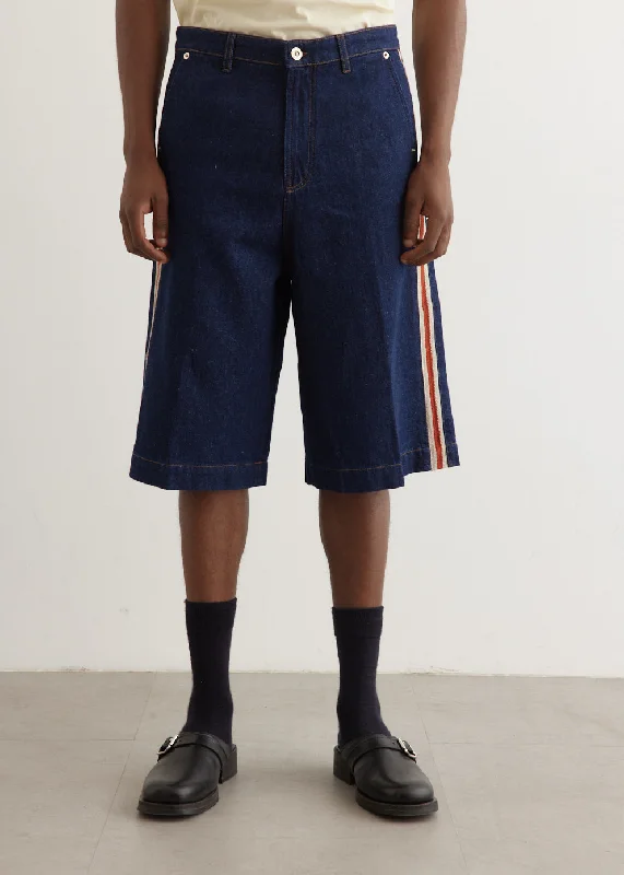 Men's Patterned Pants with StripesShadow Denim Shorts