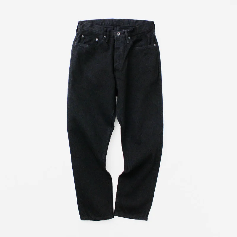 Casual Ripped Men's JeansSANCA / Black Denim Tapered 5P Pants
