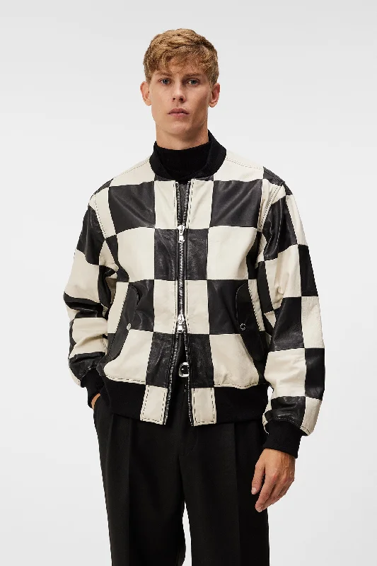 Men's Coats with Relaxed FitsMilan Patchwork Leather Jacket