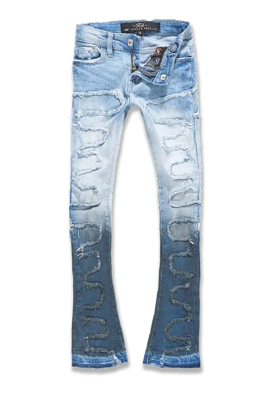 Sustainable Eco-Friendly Men's JeansKids Stacked Oasis Denim (Blue Steel)