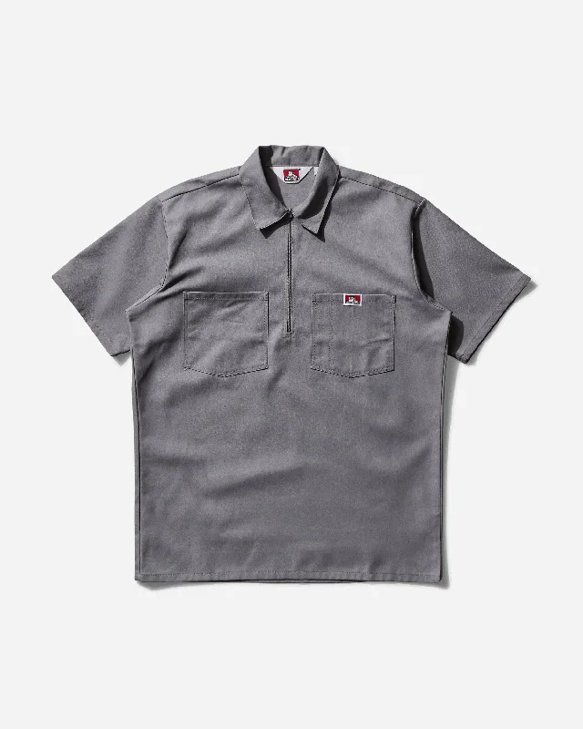 Men's Graphic Print T-Shirts for a Statement LookMen's Solid 1/2 Zip Shortsleeve Shirt Light Grey Men's Graphic Print T-Shirts for a Statement LookMen's Solid 1/2 Zip Shortsleeve Shirt Light Grey