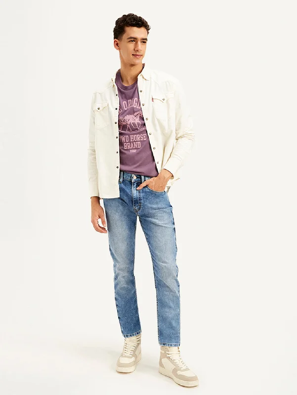 Fashion-Forward Men's JeansMen's Regular Fit Blue Jeans