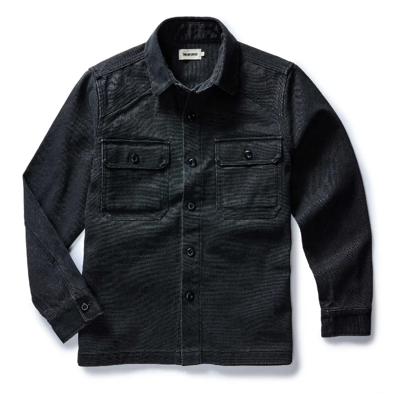 Comfortable Men's Flannel ShirtsThe Shop Shirt in Coal Chipped Canvas