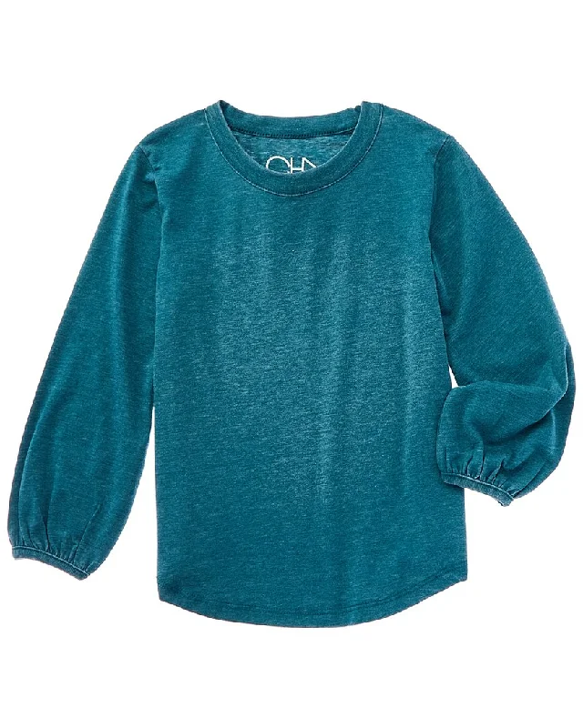 Men's Sweaters with Asymmetrical HemlinesChaser Vintage Jersey Blouson Sleeve T-Shirt
