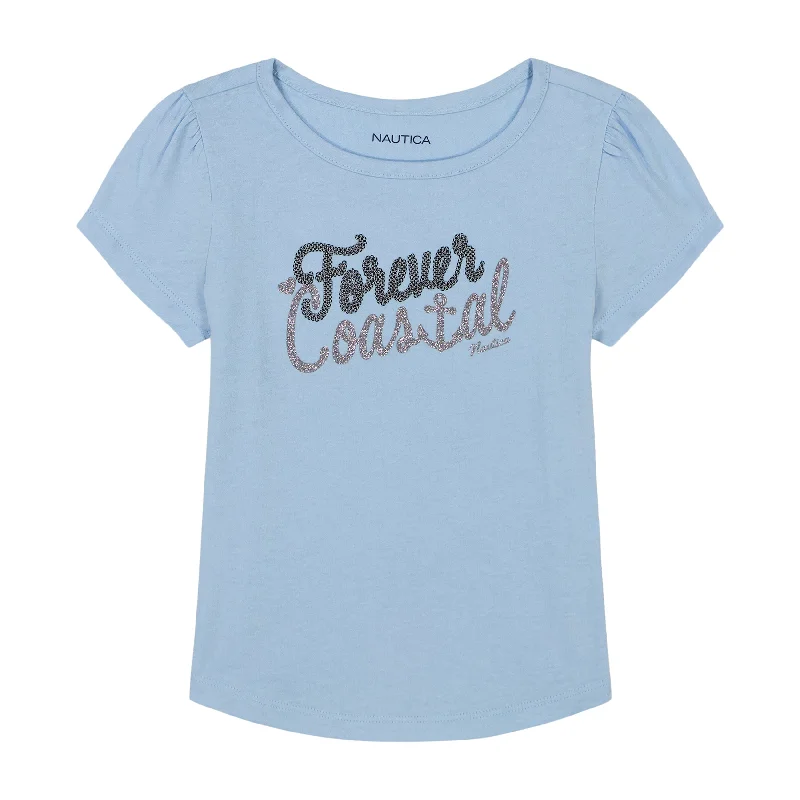 Men's Sweaters with Skinny FitsNautica Little Girls' Forever Coastal T-Shirt (4-6X)