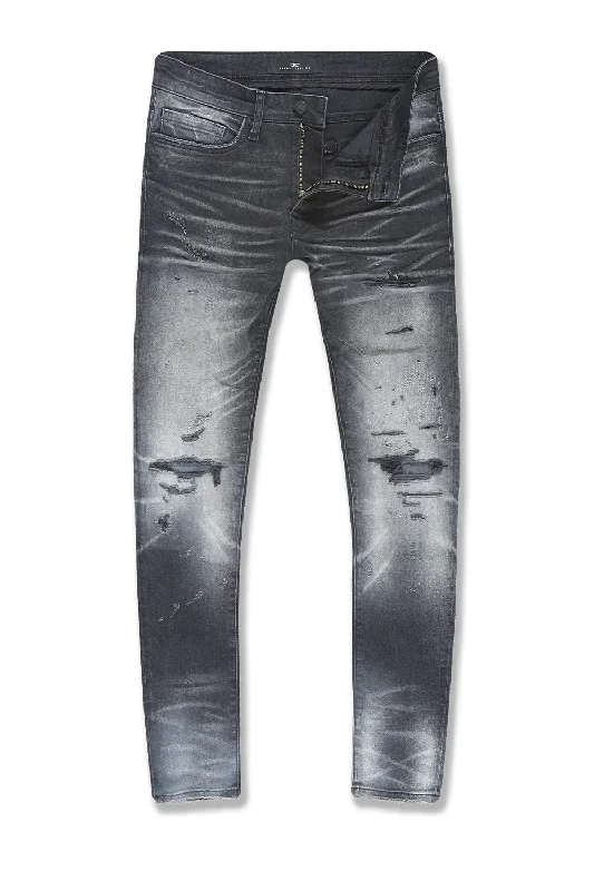 Authentic Raw Denim Men's JeansBig Men's Sean Heartbreak Denim (Black Ice)
