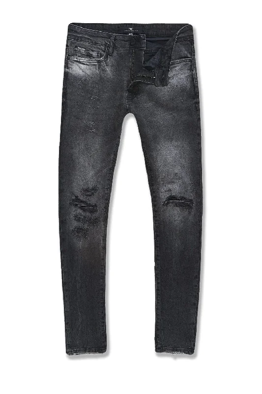 Dark Indigo Men's JeansBig Men's Sean Attitude Denim (Black Shadow)