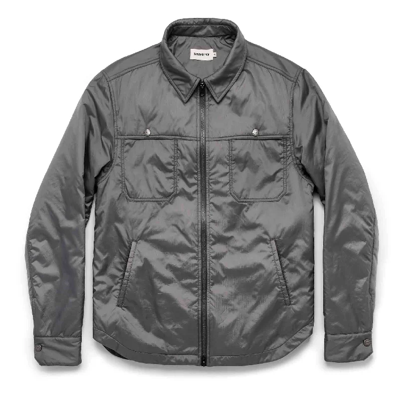Men's Coats for RunningThe Bushland Shirt Jacket in Ash Ripstop