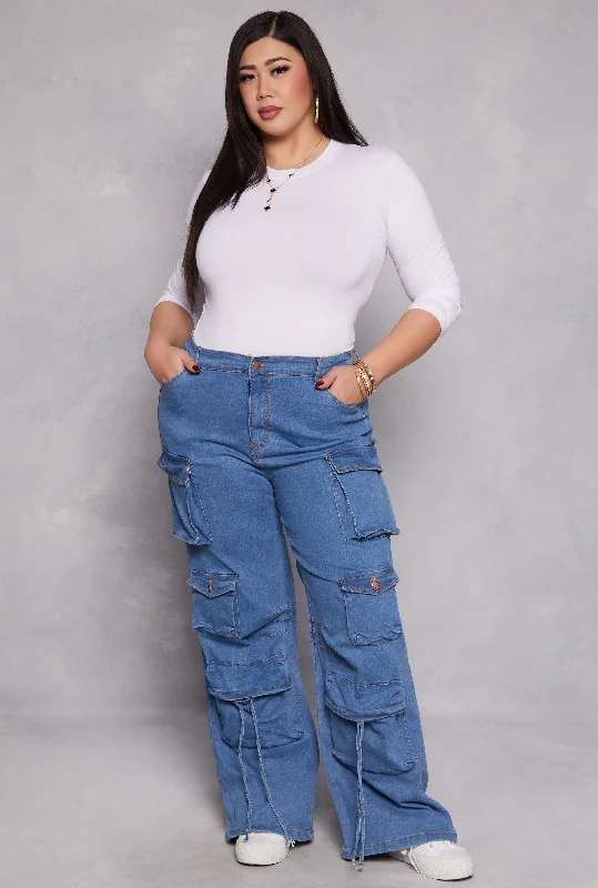 Men's Jeans Made in USAPlus Size Daisy Cargo Wide Leg Jeans