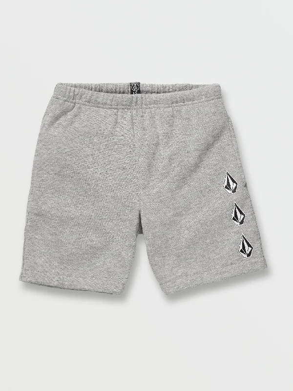 Men's Pants with Welt PocketsLittle Boys Iconic Stone Fleece Shorts - Heather Grey