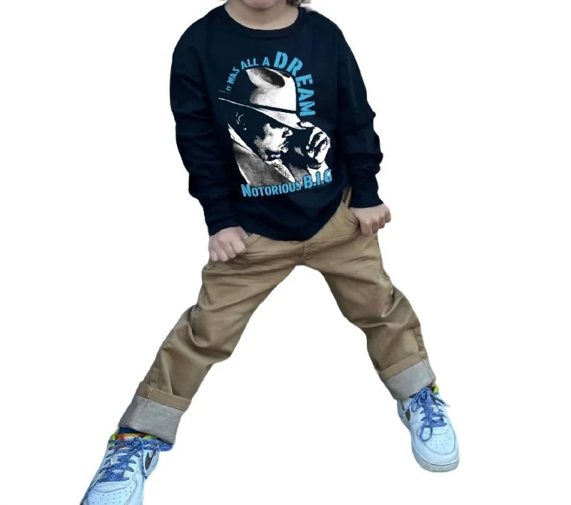Men's Sweaters with SequinsBiggie Smalls Long Sleeve Tee In Black