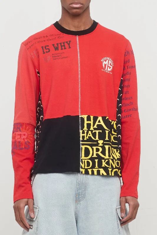 Layered Men's OverallsMarine Serre Regenerated Graphic Long Sleeve T-Shirt