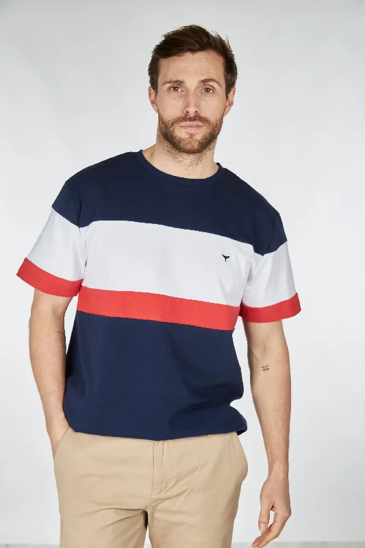 Men's Sweaters with Button-Up CollarsMawcombe T-Shirt - Navy