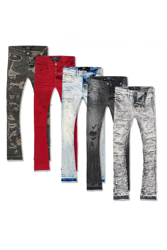 High-Waisted Bootcut Men's JeansKids Stacked Denim Bundle (FW24 #1)