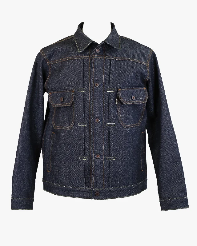 Classic Blue Men's JeansRailcar Fine Goods Type II Denim Jacket - X100 15oz Japanese Dark Indigo Selvedge