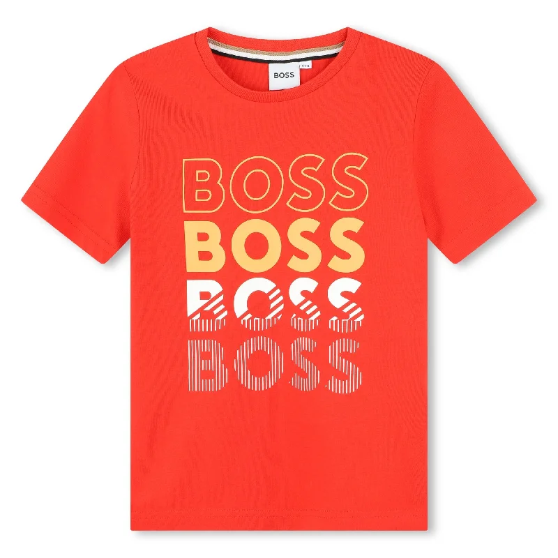 Warm Men's Hooded SweatersRed Logo T-Shirt