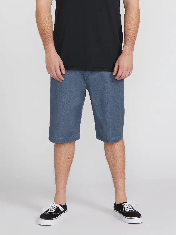 Men's Patterned Pants with PlaidsVmonty Stretch Shorts - Heather Blue
