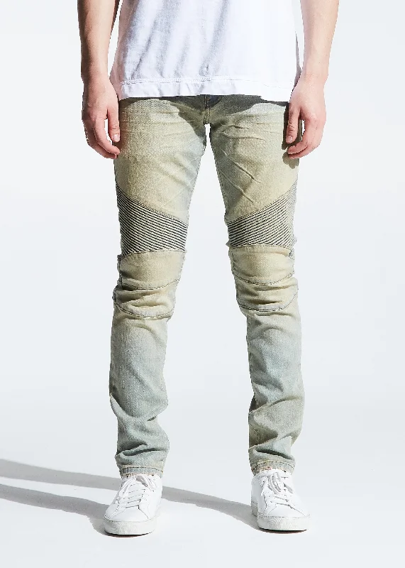 Men's Jeans with Functional PocketsSkywalker Biker Denim (Sand Wash)