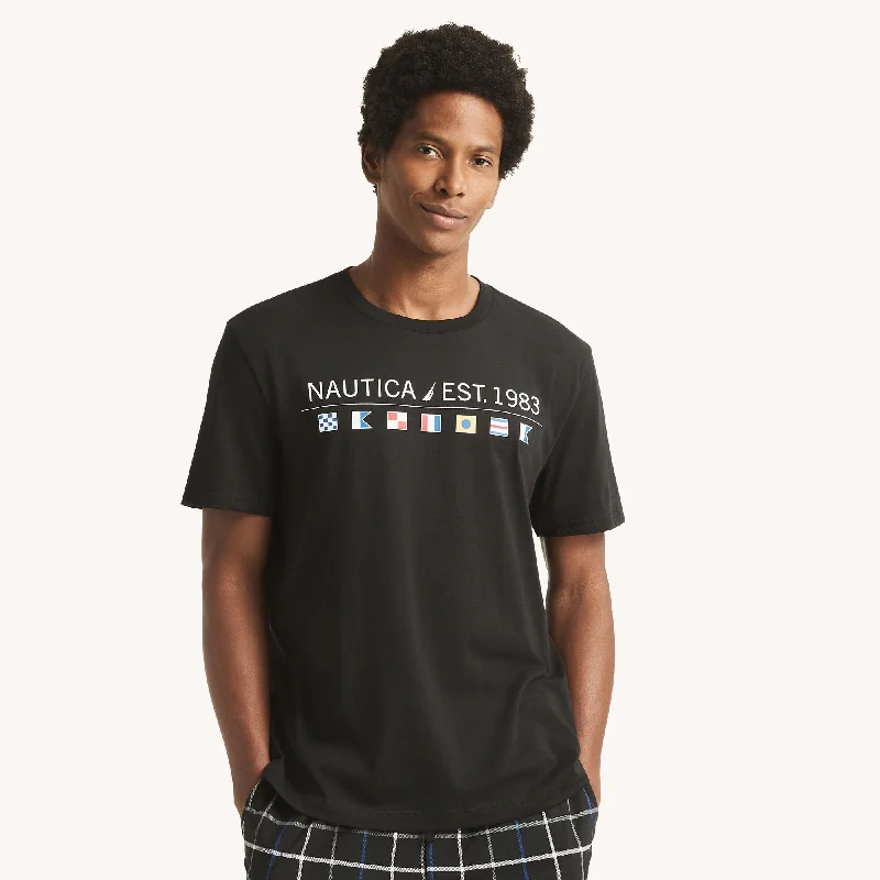 Athletic Men's Performance SweatersNautica Mens Logo Sleep T-Shirt