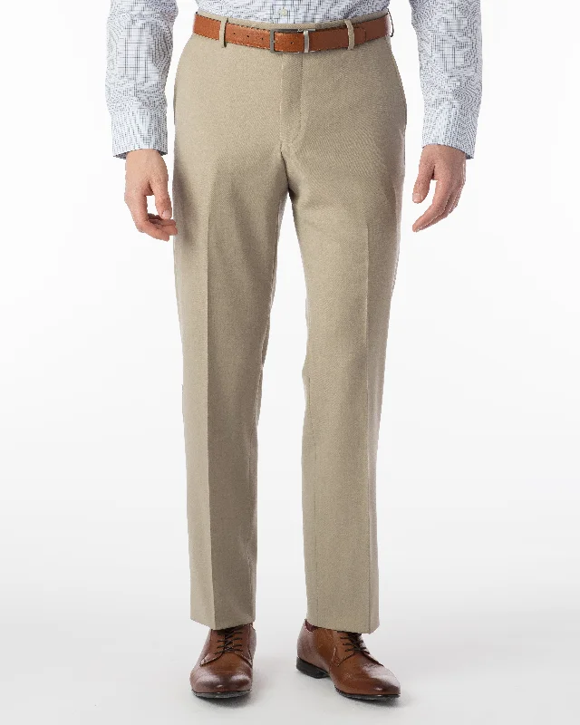 Men's Pants with Hidden ButtonsBallin Pants - Soho Super 120's Gabardine - Oatmeal Men's Pants with Hidden ButtonsBallin Pants - Soho Super 120's Gabardine - Oatmeal