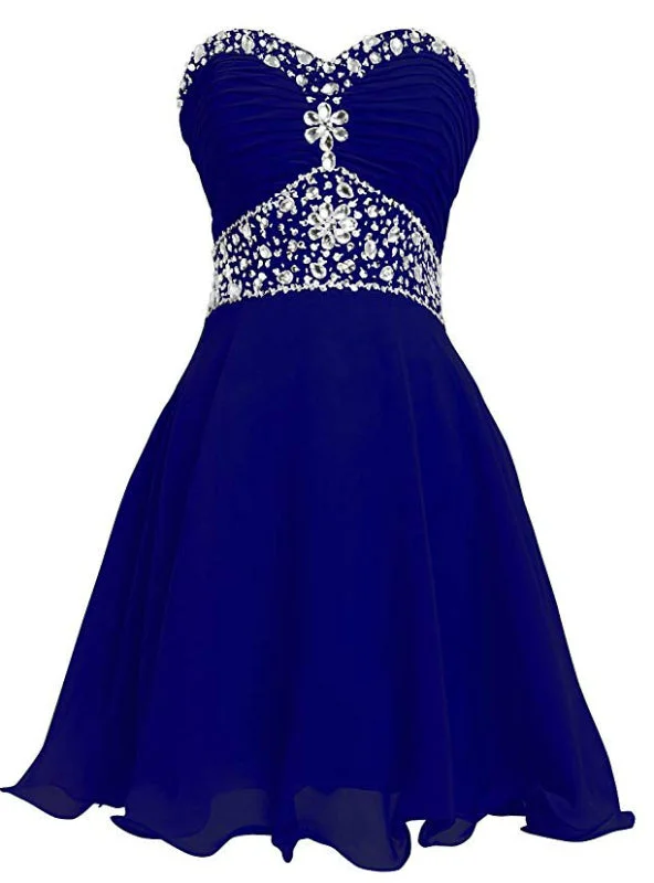 Tiered DressRoyal Blue Tule Halter Appliques Knee Length Homecoming Dress