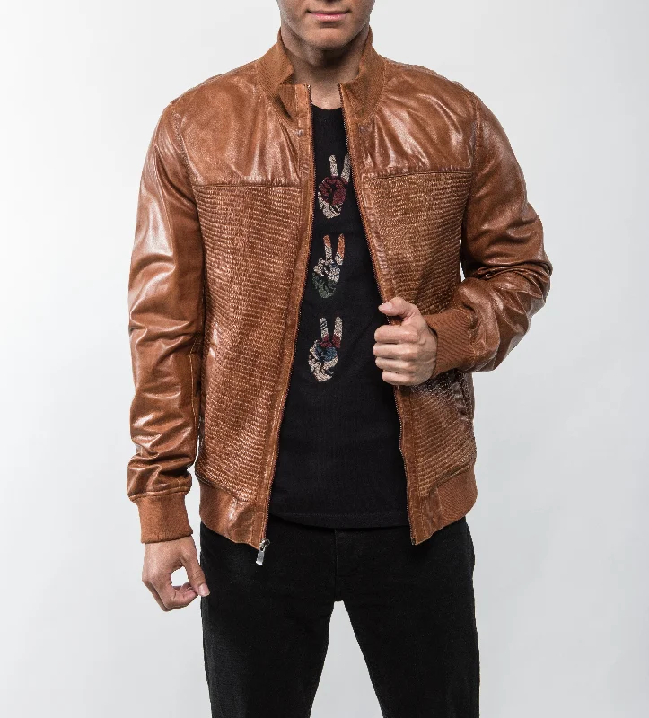 Elegant Men's Wool CoatsComo Cognac Leather Jacket