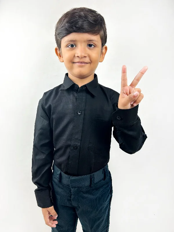 women's beach dresses2 Yrs to 15 Yrs Formal Shirt for Boys Plain Black