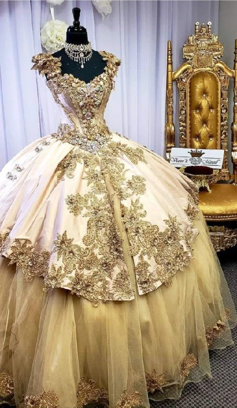 Solid Color DressA Line Ball Gown Gold Long Evening Dress Glam Formal Gown cg25292 Solid Color DressA Line Ball Gown Gold Long Evening Dress Glam Formal Gown cg25292