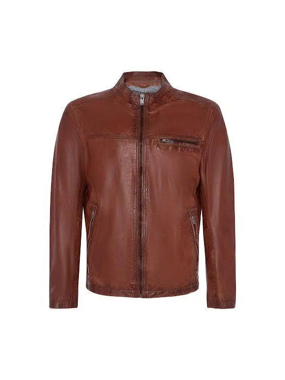 Men's Coats for Cold WeatherLino Lambskin Leather Jacket- Metaxa